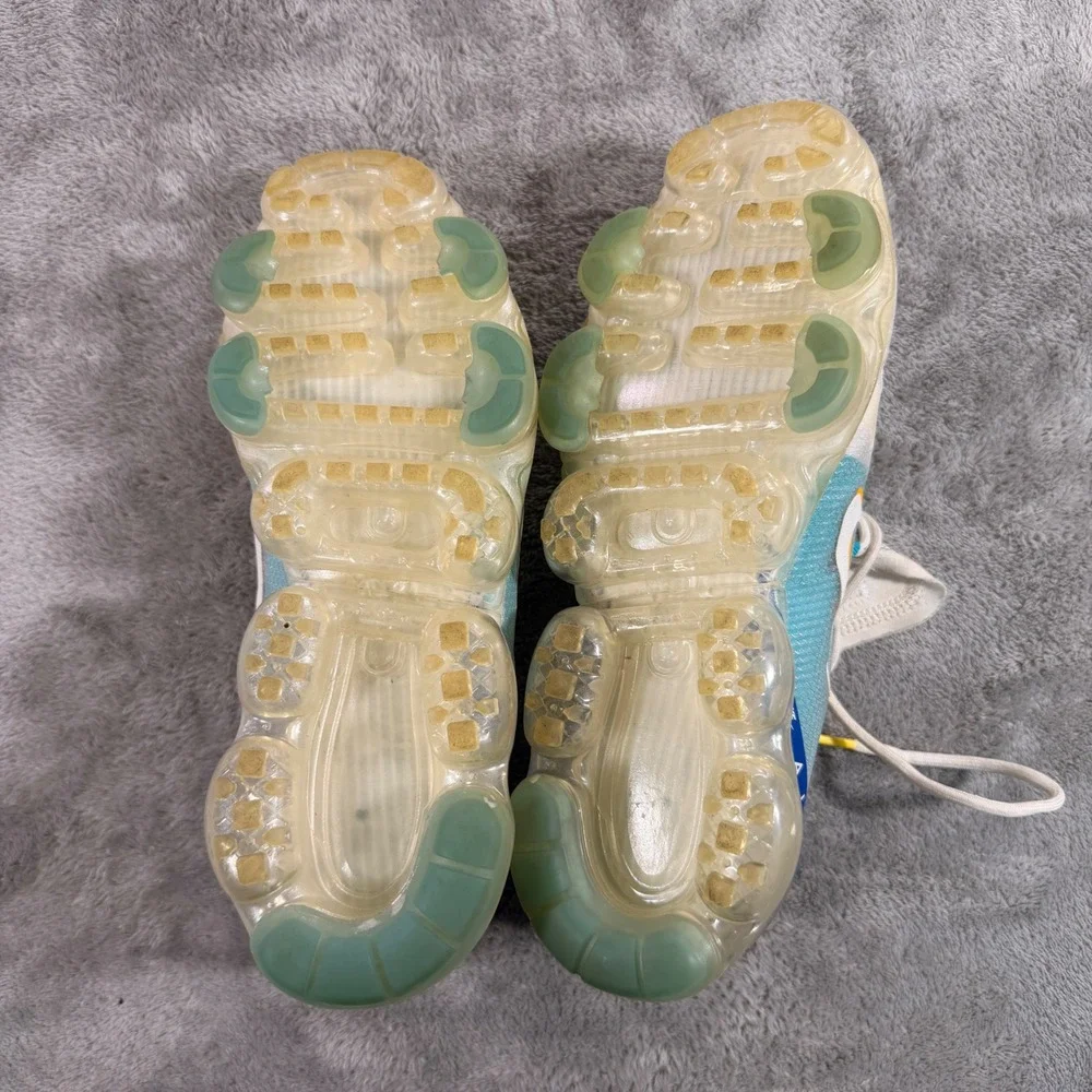 Nike Air Vapormax 2019 Women 8.5 White Blue CI1240-102 Running Shoes Sneaker